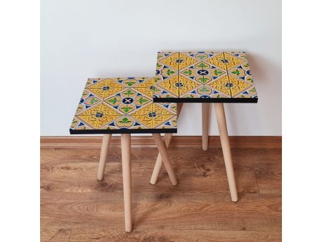 HANAH HOME Set 2 stočića 2Shp46 Yellow