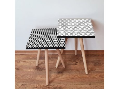 HANAH HOME Set 2 stočića 2Shp463 Black