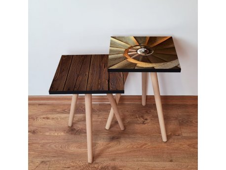 HANAH HOME Set 2 stočića 2Shp479 Brown