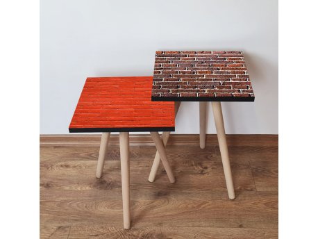 HANAH HOME Set 2 stočića 2Shp480 Red