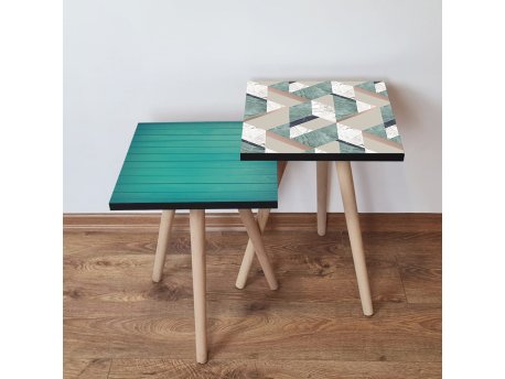 HANAH HOME Set 2 stočića 2Shp497 Blue