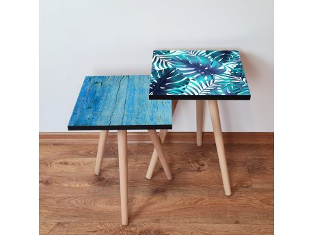 HANAH HOME Set 2 stočića 2Shp499 Blue