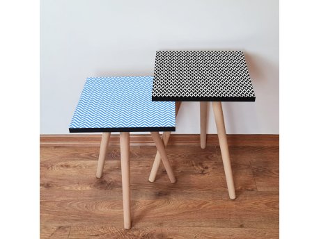 HANAH HOME Set 2 stočića 2Shp504 Blue