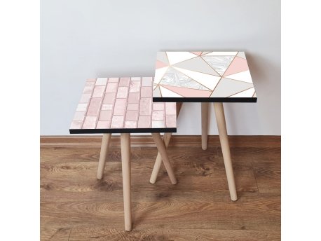 HANAH HOME Set 2 stočića 2Shp507 Pink