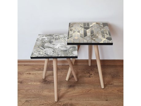 HANAH HOME Set 2 stočića 2Shp508 Grey