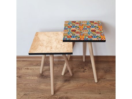 HANAH HOME Set 2 stočića 2Shp515 Multicolor