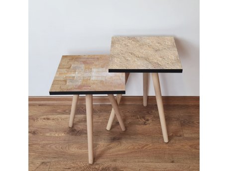HANAH HOME Set 2 stočića 2Shp524 Beige