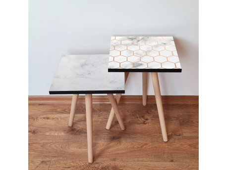 HANAH HOME Set 2 stočića 2Shp525 White