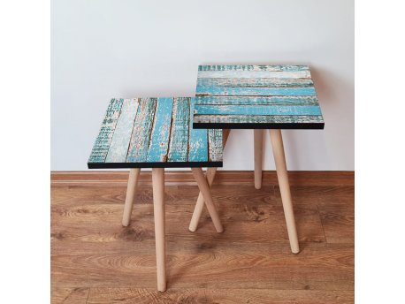 HANAH HOME Set 2 stočića 2Shp6 Blue