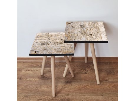 HANAH HOME Set 2 stočića 2Shp67 Beige