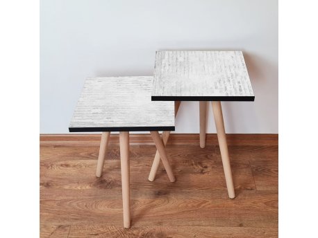 HANAH HOME Set 2 stočića 2Shp68 White