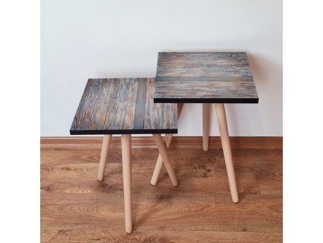 HANAH HOME Set 2 stočića 2Shp69 Blue