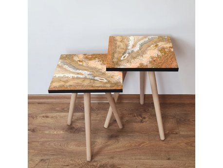 HANAH HOME Set 2 stočića 2Shp77 Salmon
