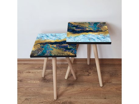 HANAH HOME Set 2 stočića 2Shp90 Navy Blue