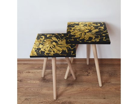 HANAH HOME Set 2 stočića 2Shp93 Black