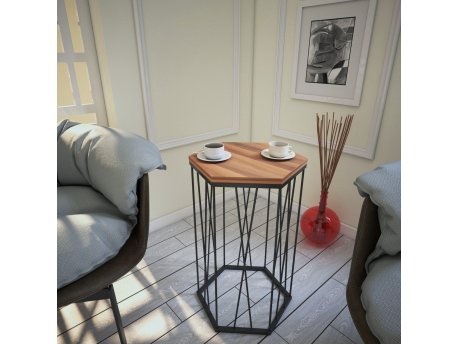 HANAH HOME Pomoćni stočić Cetrus Walnut