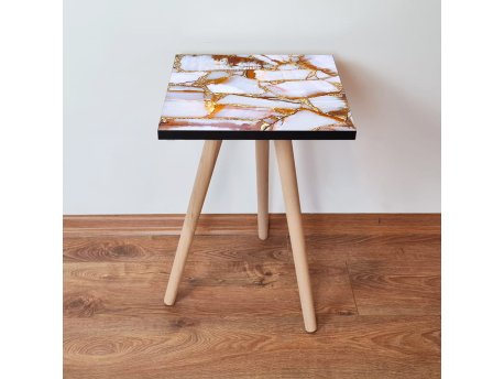 HANAH HOME Pomoćni stočić Shp106 White Gold