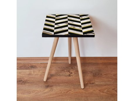 HANAH HOME Pomoćni stočić Shp132 Black White