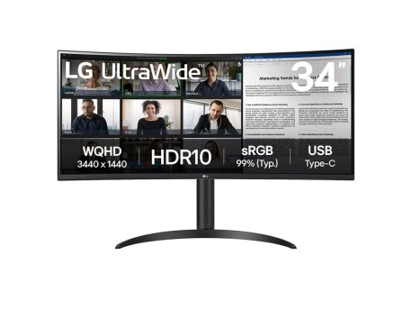 LG 34WR55QK-B UWQHD 100Hz Curved Monitor