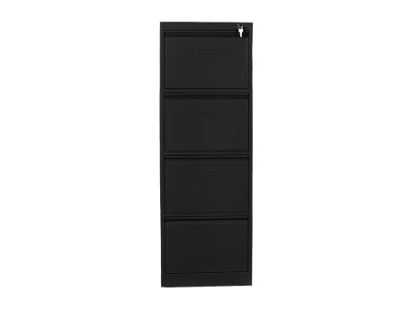 HANAH HOME Kartoteka polica 4 fioke u crnoj boji Js1022S