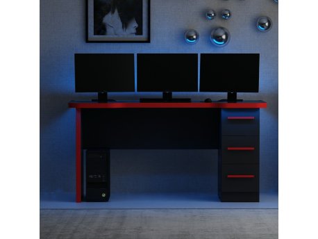 HANAH HOME Gaming Desk Phoenix 10 Black Red