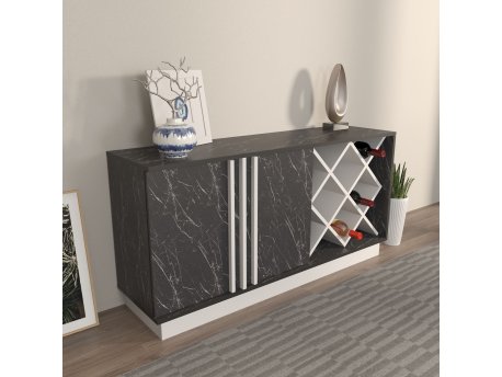HANAH HOME Sideboard komoda Luna White Black