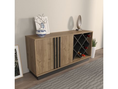 HANAH HOME Sideboard komoda Luna Walnut Black