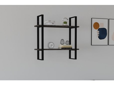 HANAH HOME Zidna polica Buba Anthracite