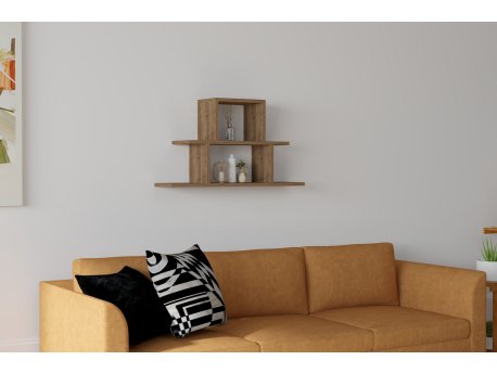 HANAH HOME Zidna polica Nell Walnut