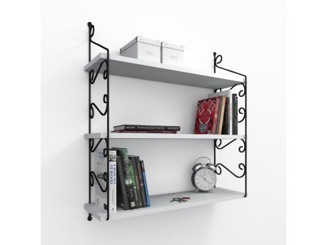 HANAH HOME Zidna polica Seramoni 3'lu White