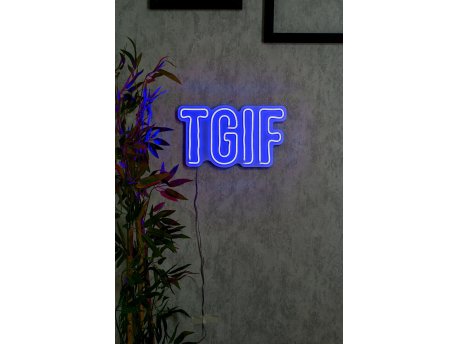 WALLXPERT Dekorativna plastična LED rasveta TGIF Blue