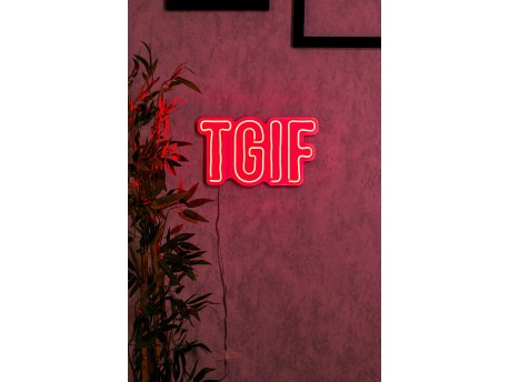 WALLXPERT Dekorativna plastična LED rasveta TGIF Red