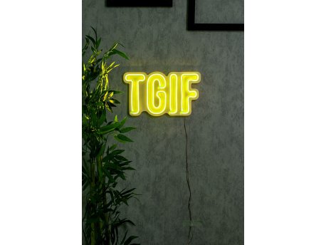 WALLXPERT Dekorativna plastična LED rasveta TGIF Yellow