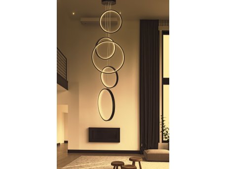 OPVIQ LED luster Entryway Black Body Yellow Light