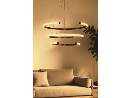 OPVIQ LED luster Triple Calin Black Body Yellow Light