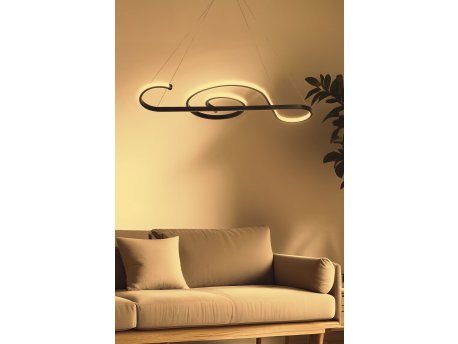 OPVIQ LED luster Clef de Sol Black Body Yellow Light