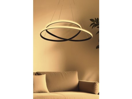 OPVIQ LED luster Orbit Black Body Yellow Light