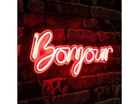 WALLXPERT Dekorativna plastična LED rasveta Bonjour Red