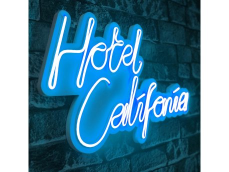 WALLXPERT Dekorativna plastična LED rasveta Hotel California Blue