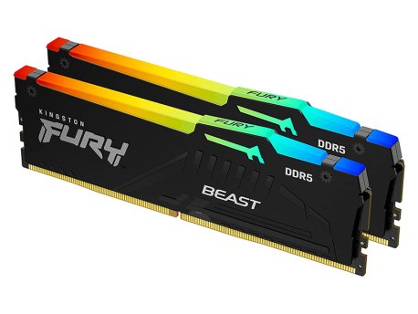 KINGSTON DIMM DDR5 64GB 2x32GB kit 5200MT/s KF552C40BB2AK2-64 FURY Beast Black RGB EXPO