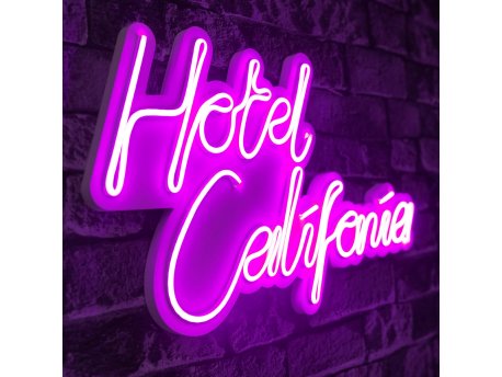WALLXPERT Dekorativna plastična LED rasveta Hotel California Pink