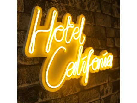 WALLXPERT Dekorativna plastična LED rasveta Hotel California Yellow