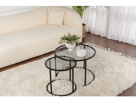 HANAH HOME Set stočića Aurum 60 42 Black Grey