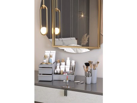 WALLXPERT Set organizatora za šminku (2 komada) Sultan Grey