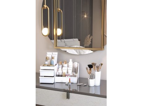 WALLXPERT Set organizatora za šminku (2 komada) Sultan White