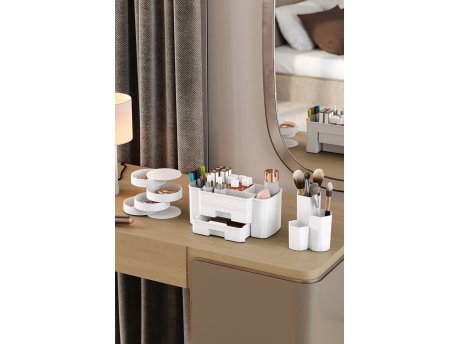WALLXPERT Set organizatora za šminku (2 komada) Lotus White