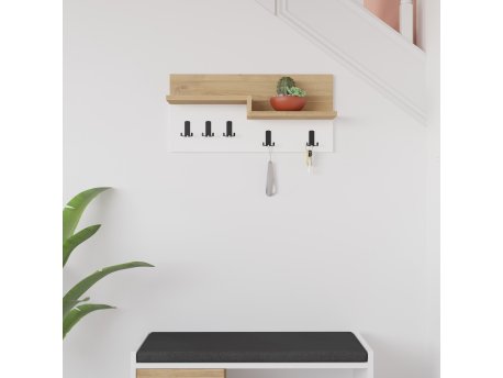HANAH HOME Čiviluk Harmon Hanger Oak White