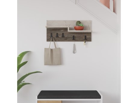 HANAH HOME Čiviluk Harmon Hanger Lagina Dark Brown