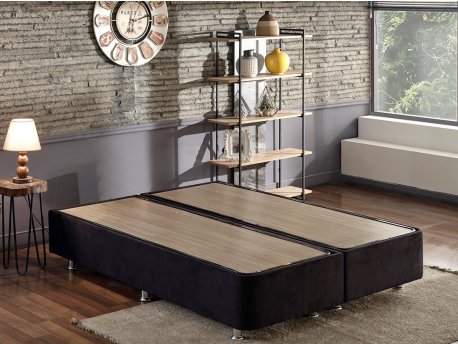 HANAH HOME Bračni krevet Ela Double Black 150 x 200