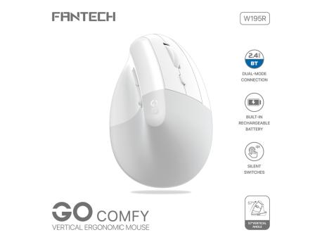 FANTECH Miš Wireless W195R GO comfy beli